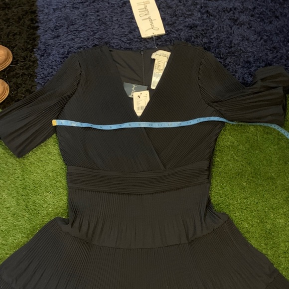 Joseph Ribkoff NWT Navy Ruffle Midi Dress - Picture 9 of 9